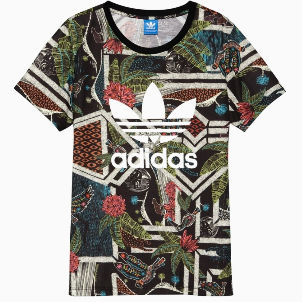 RARE adidas Originals Womens Xilofloresta Logo Tee womens Medium